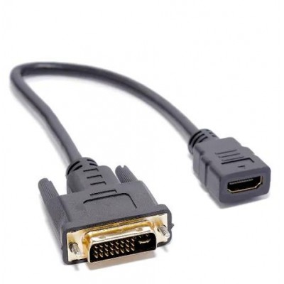 Adptador dvi-d (24+5 pinos) macho para hdmi Fêmea